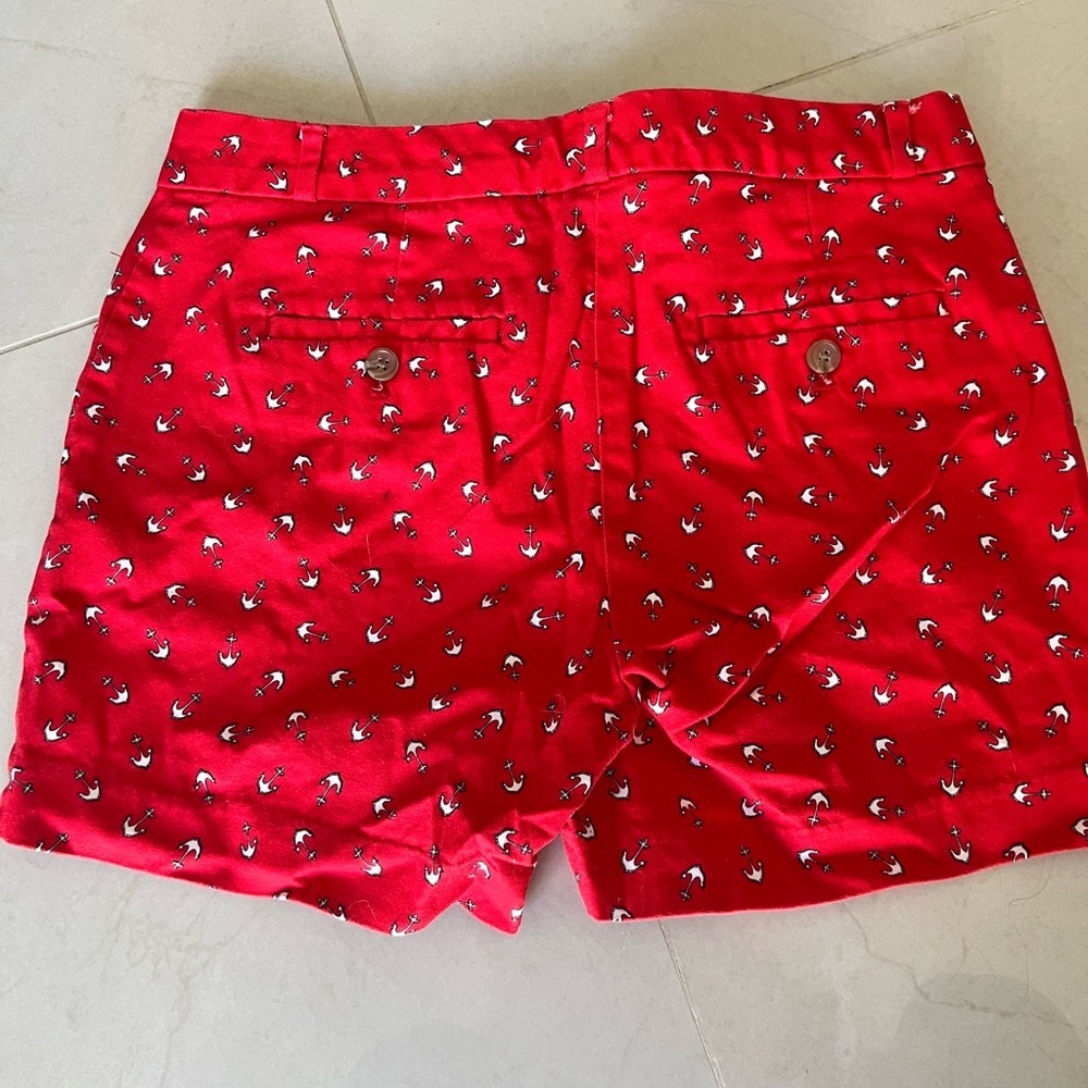 Red Nautical Banana Republic Anchor Shorts - Picture 2 of 4